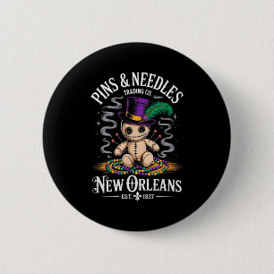 Badge Rond 5 Cm Poupée Vaudou Mystique La Nouvelle Orléans Ns Et A