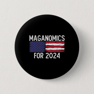 Badge Rond 5 Cm Pour 2024 Légende du président Trump