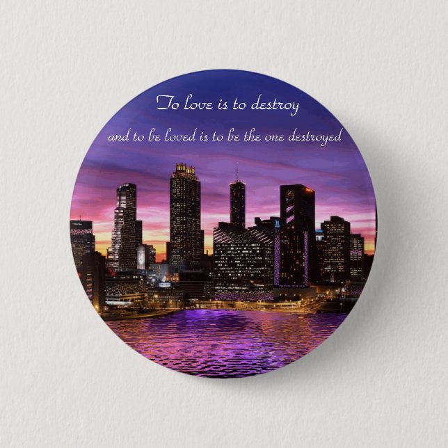 Badge Rond 5 Cm Pour aimer est de détruire (Devant)