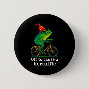 Badge Rond 5 Cm Pour causer une agitation drôle de grenouille magi