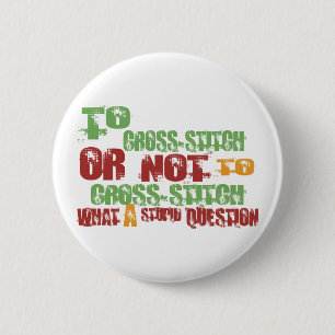 Badge Rond 5 Cm Pour coudre au point de croix