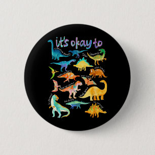 Badge Rond 5 Cm Pour être différent Autisme Dinosaure Sensibilisat