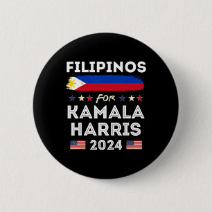 Badge Rond 5 Cm Pour Kamala Harris 2024 Philippines Drapeau patrio