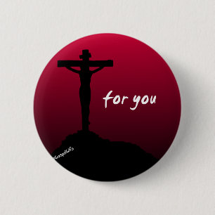 Badge Rond 5 Cm "Pour vous" bouton chrétien