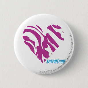 Badge Rond 5 Cm Pourpre 2 de zèbre
