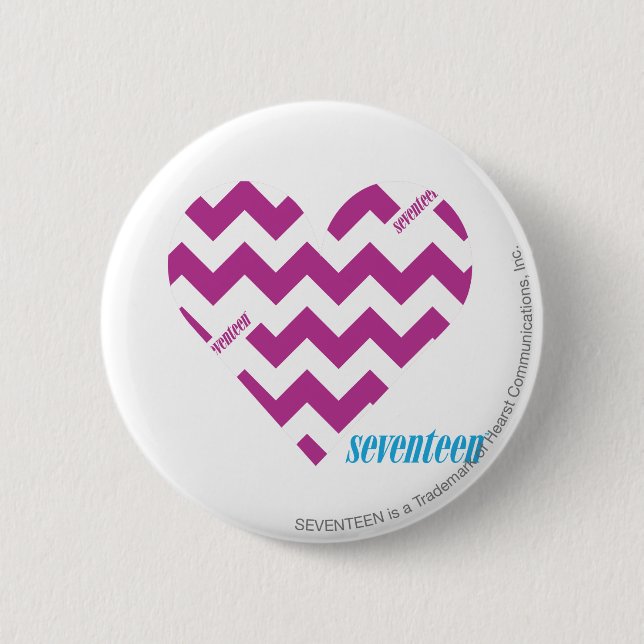 Badge Rond 5 Cm Pourpre 2 de zigzag (Devant)