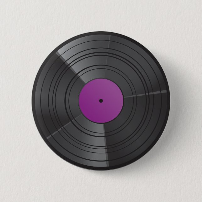Badge Rond 5 Cm Pourpre de bouton de vinyle (Devant)