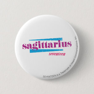 Badge Rond 5 Cm Pourpre de Sagittaire