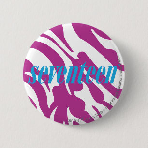 Badge Rond 5 Cm Pourpre de zèbre