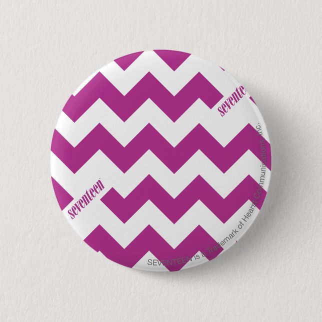 Badge Rond 5 Cm Pourpre de zigzag (Devant)
