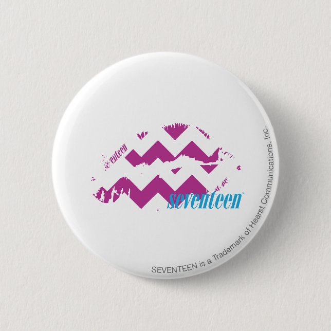 Badge Rond 5 Cm Pourpre de zigzag (Devant)