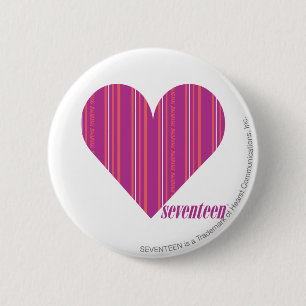 Badge Rond 5 Cm Pourpre mince 4 de rayures