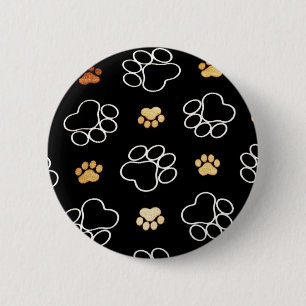 Badge Rond 5 Cm Poursuit des motifs de pas