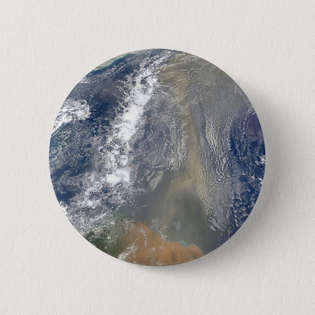 Badge Rond 5 Cm Poussière vers l'Amérique du Sud (Devant)