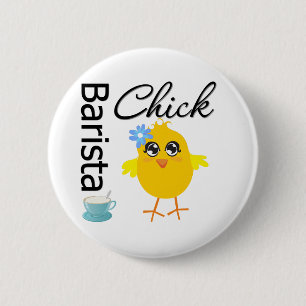 Badge Rond 5 Cm Poussin de barman
