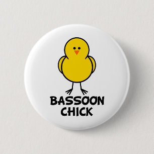 Badge Rond 5 Cm Poussin de basson