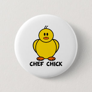 Badge Rond 5 Cm Poussin de chef