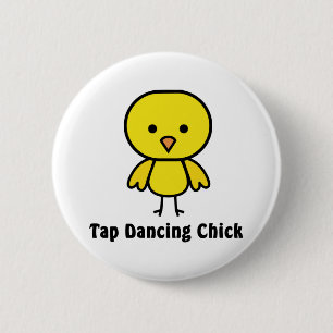 Badge Rond 5 Cm Poussin de claquettes