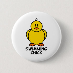 Badge Rond 5 Cm Poussin de natation