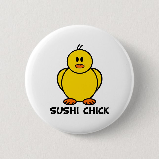 Badge Rond 5 Cm Poussin de sushi (Devant)