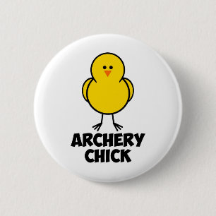 Badge Rond 5 Cm Poussin de tir à l'arc