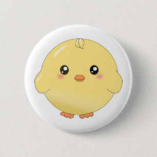 Badge Rond 5 Cm Poussin jaune mignon