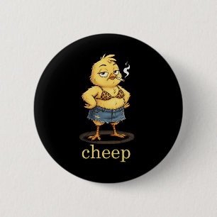 Badge Rond 5 Cm Poussin Pâques inapproprié _1 