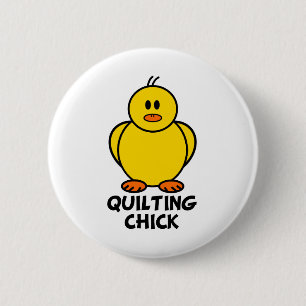 Badge Rond 5 Cm Poussin piquant