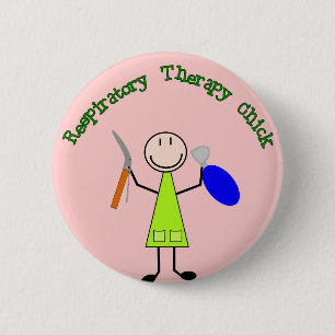 Badge Rond 5 Cm Poussin respiratoire