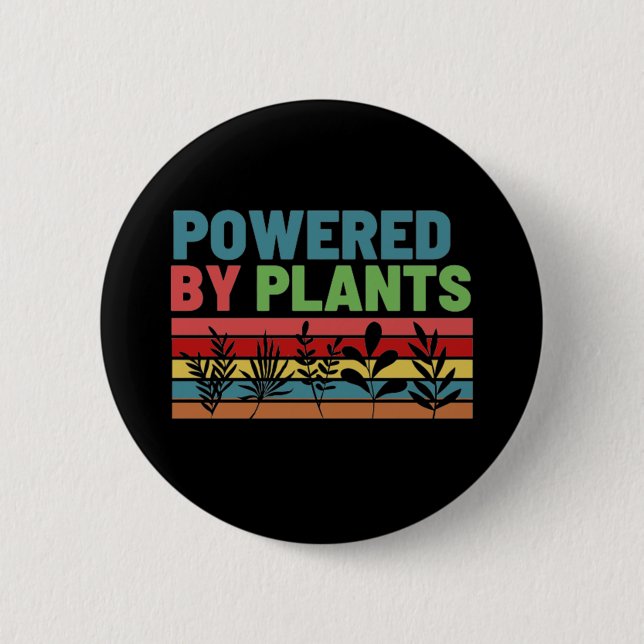 BADGE ROND 5 CM POUVOIR PAR DES PLANTES (Devant)