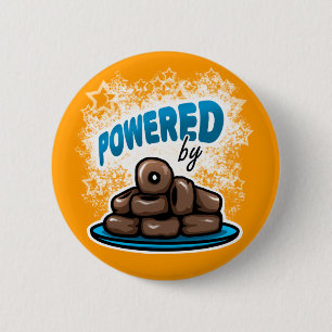 Badge Rond 5 Cm Powered by Little Chocolate Donuts bouton