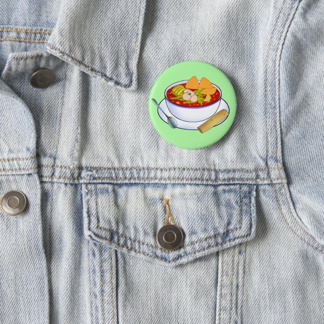 Badge Rond 5 Cm Pozole Rojo De Pollo (En situation)