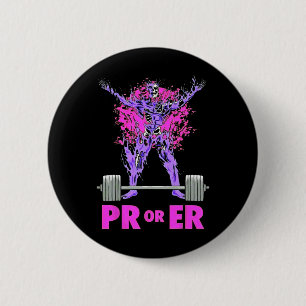 Badge Rond 5 Cm Pr Ou Er Poids Bodybuilding Fitness Gym Wo