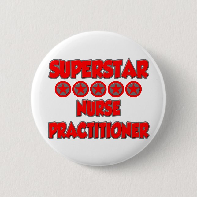 Badge Rond 5 Cm Praticien infirmière superstar (Devant)