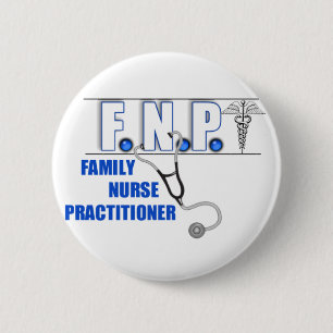 BADGE ROND 5 CM PRATICIENNE D'INFIRMIÈRE DE FAMILLE DE STÉTHOSCO