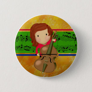 Badge Rond 5 Cm Pratique en matière de violoncelle