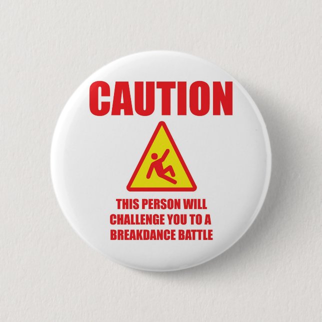 Badge Rond 5 Cm Précaution (Devant)