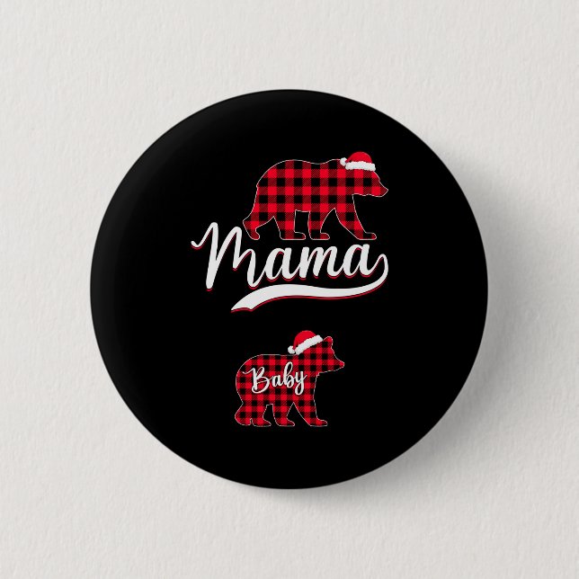 Badge Rond 5 Cm Pregnant Women Mom Mama Bear Pregnancy Christmas P (Devant)