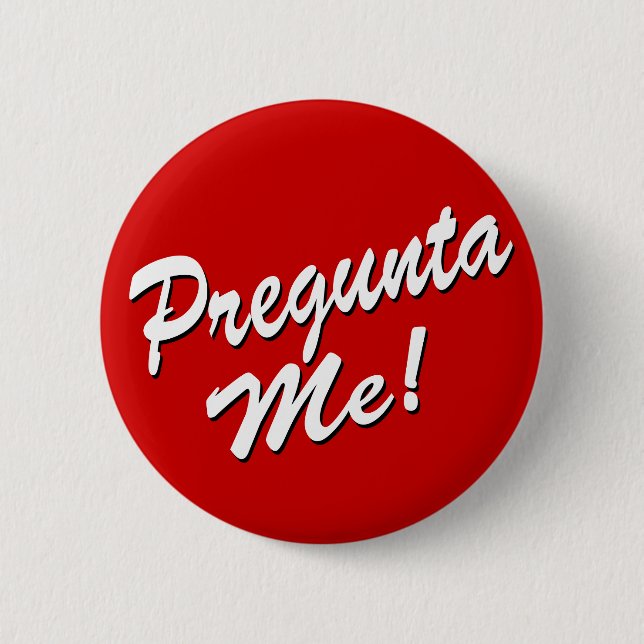 Badge Rond 5 Cm Pregunta je me demandent dans le bouton espagnol (Devant)