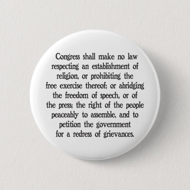 Badge Rond 5 Cm Premier amendement (Devant)