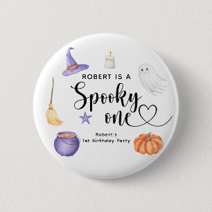Badge Rond 5 Cm Premier anniversaire de Spooky One Halloween
