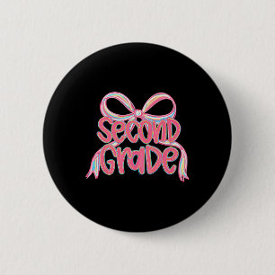 Badge Rond 5 Cm Premier jour de deuxième année Bundle floral pour