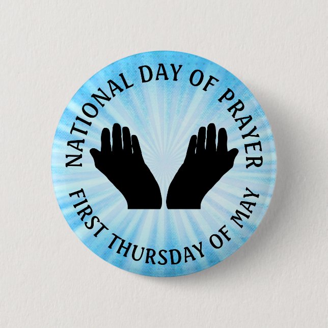 Badge Rond 5 Cm Premier jour de prière Fête religieuse Bouton (Devant)