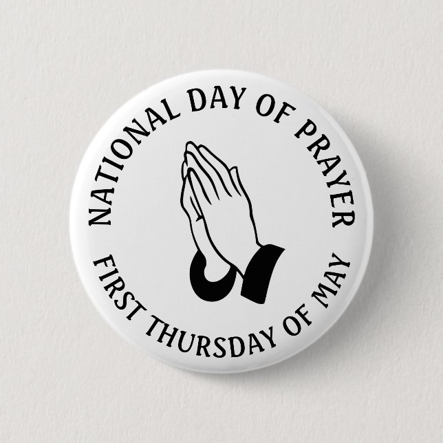 Badge Rond 5 Cm Premier jour de prière Fête religieuse Bouton (Devant)