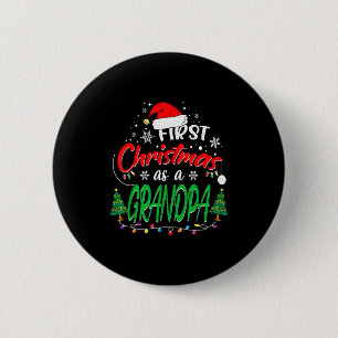 Badge Rond 5 Cm Premier Noël en tant que grand-père Nouveau grand-