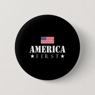 Badge Rond 5 Cm Premier Trump 2024 L'Amérique d'abord