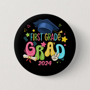 Badge Rond 5 Cm Première Année Dernière Journée De L'École