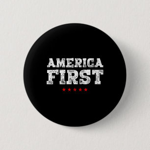 Badge Rond 5 Cm Première femme pro-trump