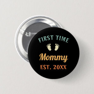 Badge Rond 5 Cm Première Fête des mères de maman de maternité