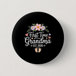 Badge Rond 5 Cm Première fois grand-mère 2026 promue grand-mère en